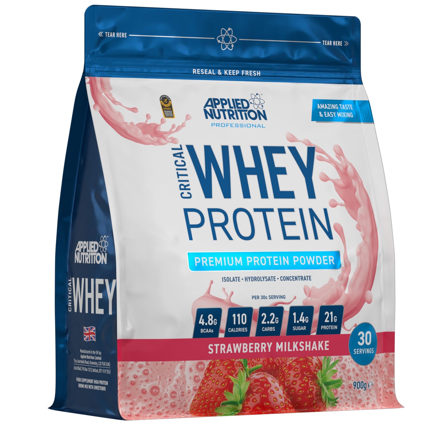 Critical Whey, Strawberry Milkshake - 900 grams